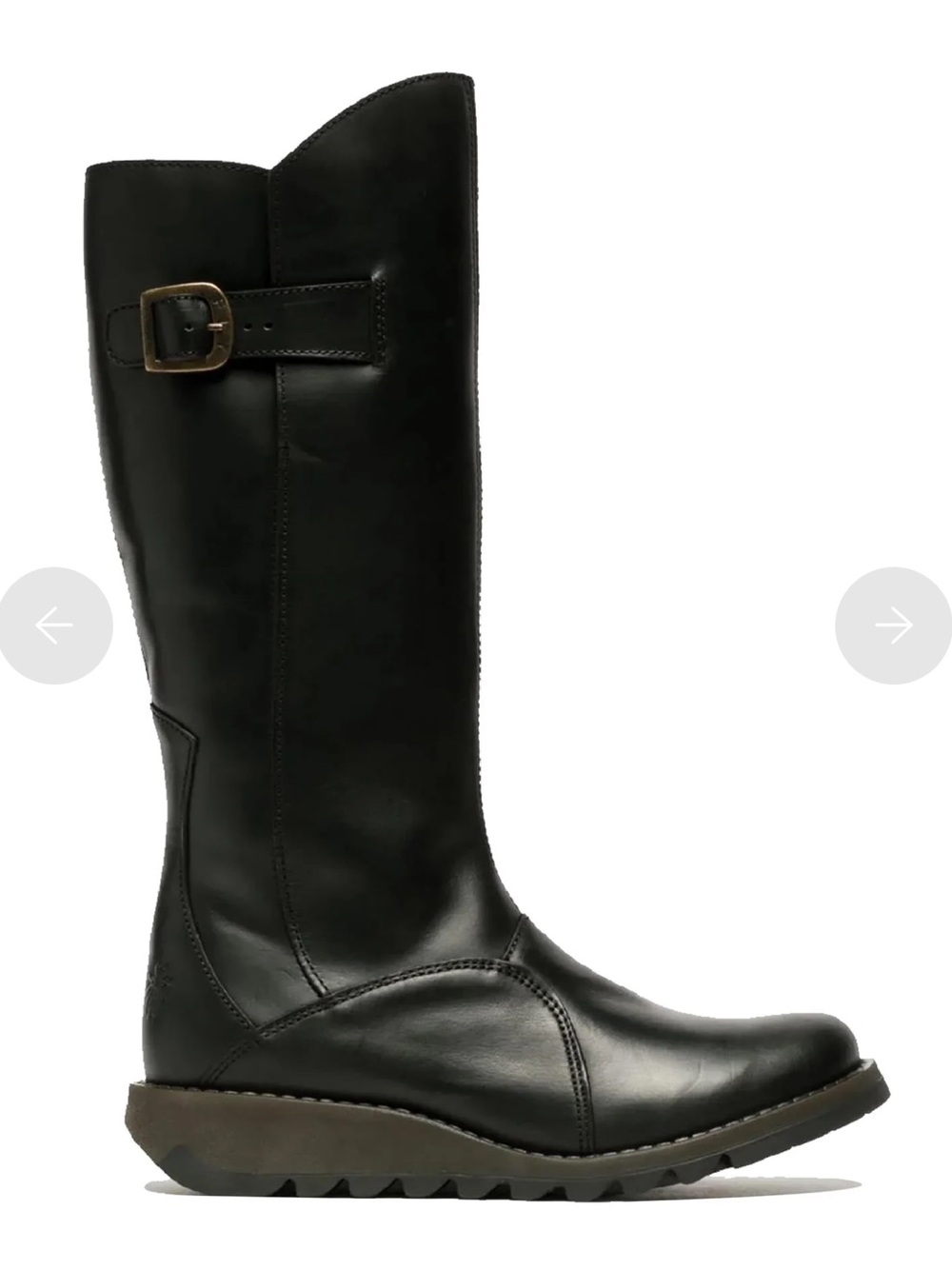 Fly London Black Leather Tall Buckle Boots NWT!! 🔥🔥🔥